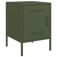 mesita de noche 36x39x505 cm acero - verde