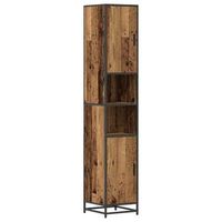 juego de muebles de bano madera envejecida 35 x 375 x 1885 cm vidaxl