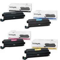 original multipack lexmark c912dn printer toner cartridges 4 pack -12n0771