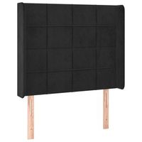 cabecero con orejas de terciopelo negro 83x16x118128 cm vidaxl