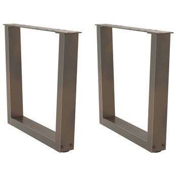 Patas Para Mesa De Centro En Forma De V (2 Unidades, Acero Natural, 60 X 42-43,3 Cm) Vidaxl