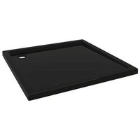 plato de ducha cuadrado de abs negro 80x80 cm vidaxl