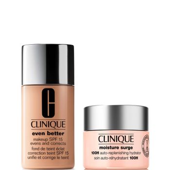 Clinique Even Better Vitamin Makeup Foundation & Moisture Surge 100H Hydrator Moisturiser Bundle (Various Shades) - CN 08 LINEN