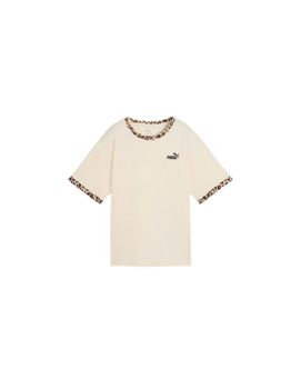 Camiseta Puma Essentials Graphic Animal R Beige Mujer