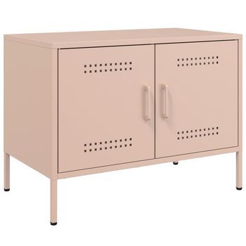 Mueble De Tv Acero Rosa 68x39x50,5 Cm Vidaxl