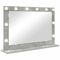 espejo de tocador gris concreto 80 x 55 x 18 cm rectangular vidaxl