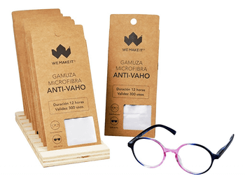 Gamuza - We Make It Anti-Vaho, Para gafas, 300 usos, Blanco