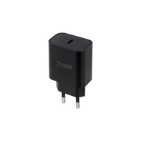 cargador usb pared tooq tqwc-pdusbc20busb-c pd0 20w negro