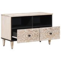 mueble de tv  mueble de salon  gabinete de tv 70 x 335 x 46 cm madera de mango maciza
