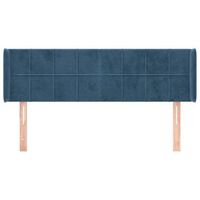 cabecero cama mueble de dormitorio de terciopelo oscuro 147 x 16 x 7888 cm azul m020007984