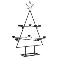 arbol de navidad para decoracion metal negro 75 cm vidaxl