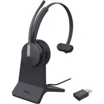 Auriculares Yealink WH64 inalámbricos Bluetooth y DECT para oficina con micrófono y base de carga