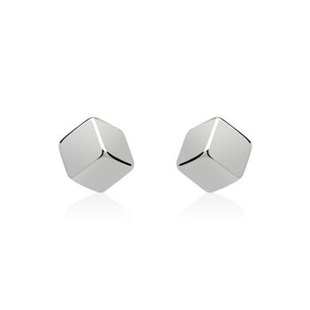 Pendientes de plata 925 cubo