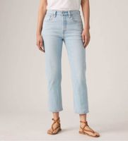 levis para mujer 36200-0326 jeans 501 original cropped azul 2828 casual algodon denim