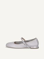 caprice ballerina blue made of leather with trapeze heel size 38