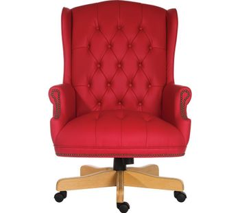 Chairman Rouge Bonded-leather Tilting Executive Chair - Red, Red