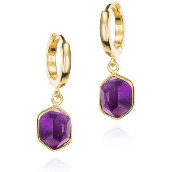 Jorge Revilla Pendientes Pendiente de aro hexagonal GEO para mujer