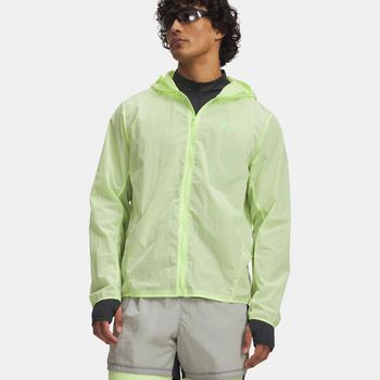 Under Armour Explor Trail Run WindShell Chaqueta para correr Hombres-verde claro, verde neón