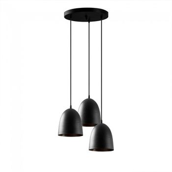 Lámpara de techo asney 20 negro (3 luces)