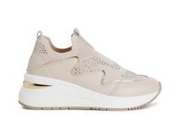 slip-on de tejido y piel revestida powder 37