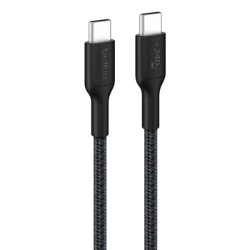 Cable USB-C Belkin BoostCharge Pro 2 m 240 W negro carga rápida y trenzado resistente