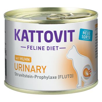 Kattovit Urinary 185 g comida húmeda para gatos - 12 x 185 g - Pollo - Pack Ahorro