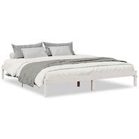 cama matrimonial  cama doble  cama extralarga sin colchon madera maciza pino blanca 200x220cm cfw45567