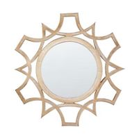 espejo de pared decorativo redondo moderno o 60 cm hecho a mano madera de abeto claro zapopan