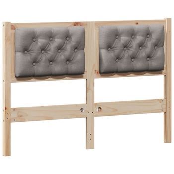 Cabecero Otro Marrón Y Taupe 120 Cm Madera Maciza De Pino
