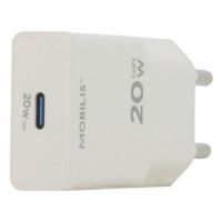 cargador mobilis 020025 universal usb-c 20w gan blanco
