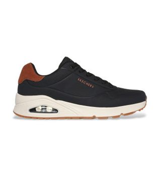 Skechers para hombre. 183004 Zapatillas Uno Suited On Air negro (40), Plano, Cordones, Casual