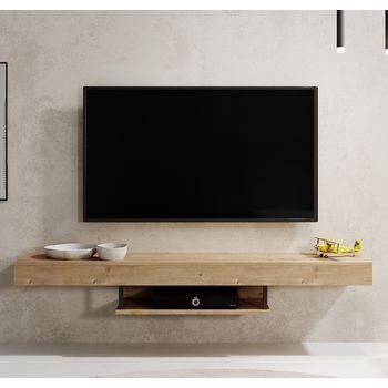Mueble Tv Colgante | Mueble De Televisión | Mueble De Salón | Color Safir | 150x22x29,6cm | Modelo Aydin