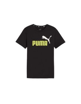 Camiseta Puma Essentials+ 2 Colour Infantil Negro
