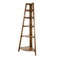 estante esquinero plegable de madera de mango