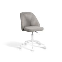 silla de estudio altura regulable de tela gris moteada 90x57x57 cm