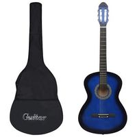 guitarra clasica para principiantes con funda azul 44 39 vidaxl