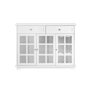 Aparador cocina con 3 puertas y 2 cajones madera blanco