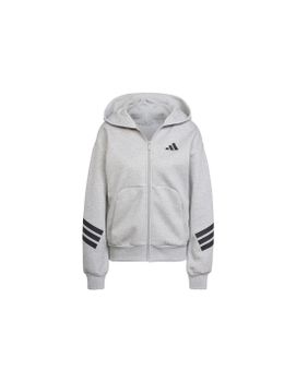 Sudadera adidas Future Icons 3 Bandas Fz Hd Mujer Gris