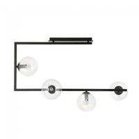 plafon de techo ventara transparente 4 luces