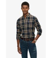 superdry para hombre m4011047a camisa lumberjack marino xxl casual algodon manga larga