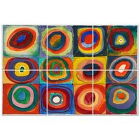 legendarte - panel decorativo multiple prueba de color - wassily kandinsky cm 100x150 6 paneles