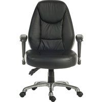 teknik portland leather-look operator chair - black black