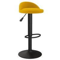 taburete de cocina de terciopelo amarillo vidaxl