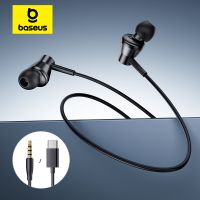baseus encok cz11hz11 auriculares con cable tipo-c35 mm jack auriculares con cable con microfono 120  angulo para computadora portatil tableta y telefono