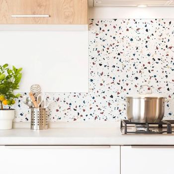 Frente de cocina en aluminio - 200 x 20 cm - blanco