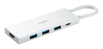 Xiaomi 5 en 1 Hub USB-C con 3x USB-A 3.0, 1x USB-C Carga Rapida hast 100W, 1x HDMI