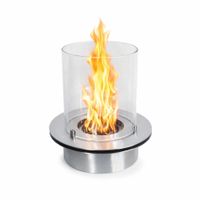 quemador redondo divina fire de acero y cristal 3 lt d35 cm