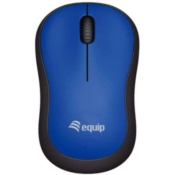 Ratón Equip 245112 Ambidextro RF inalámbrico 1200 DPI Azul con nano receptor