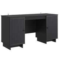 escritorio negro madera de ingenieria 1425 x 50 x 75 cm vidaxl