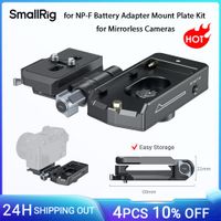 smallrig para kit de placa de montaje de adaptador de bateria np-f con placa de liberacion rapida para arca-swiss plegable para camara dslr sin espejo 4696